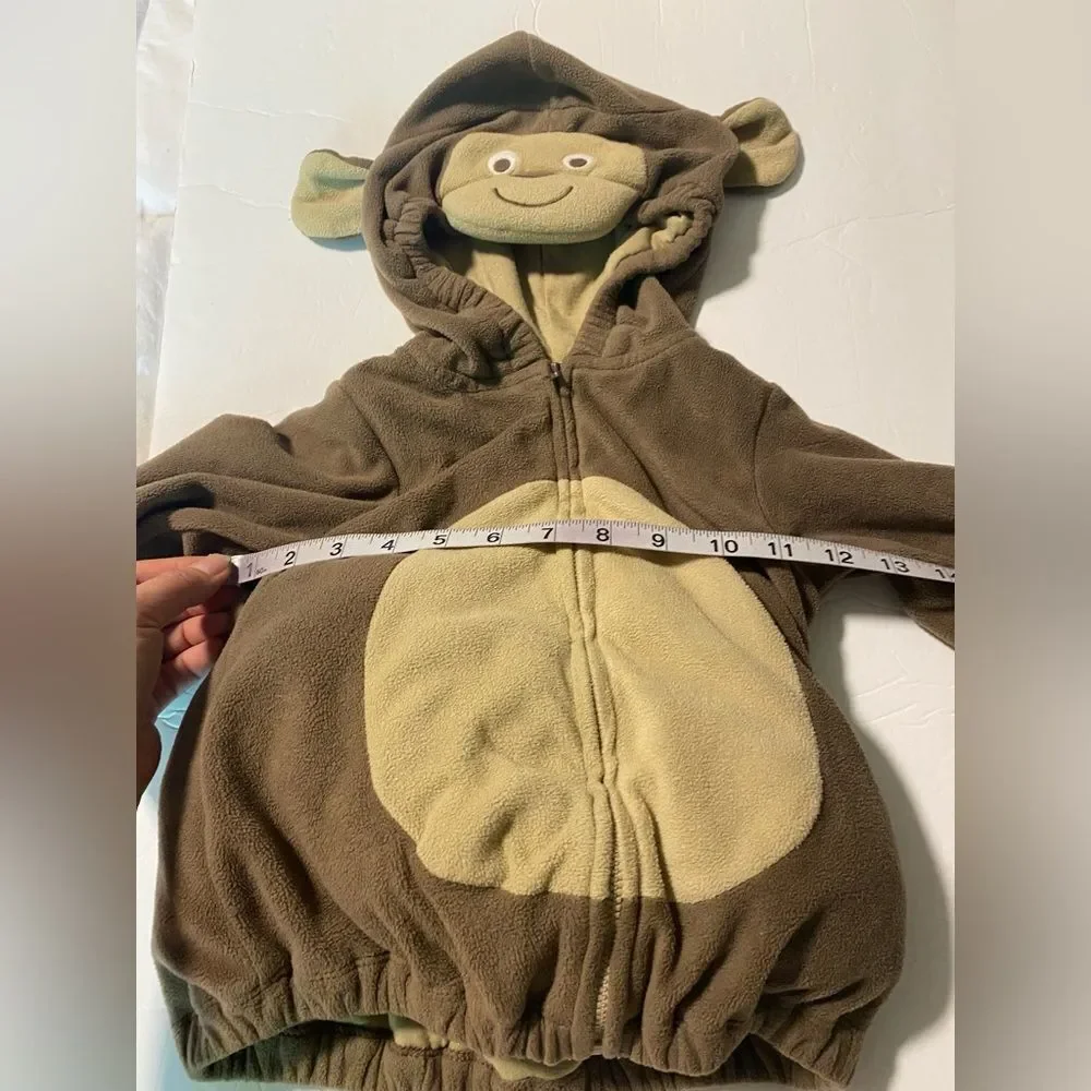 Carter's Baby Halloween Costume hooded cozy fleece monkey brown unisex 12mo - Picture 5 of 6
